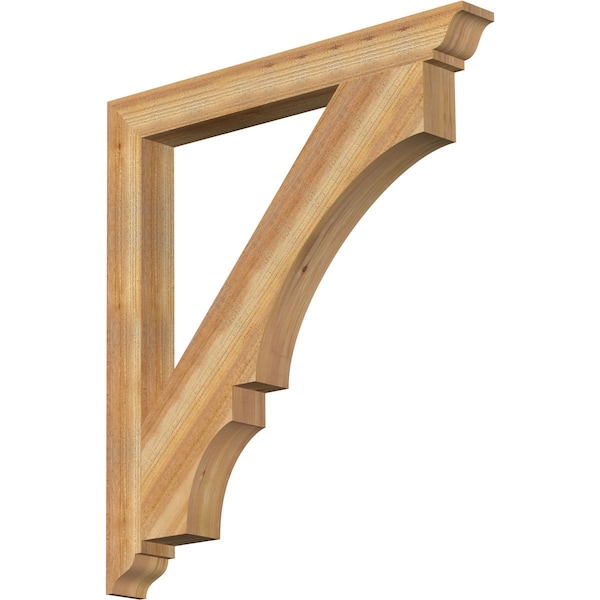 Ekena Millwork Balboa Traditional Rough Sawn Bracket, Western Red Cedar, 4"W x 38"D x 42"H BKT04X38X42BOA01RWR - main